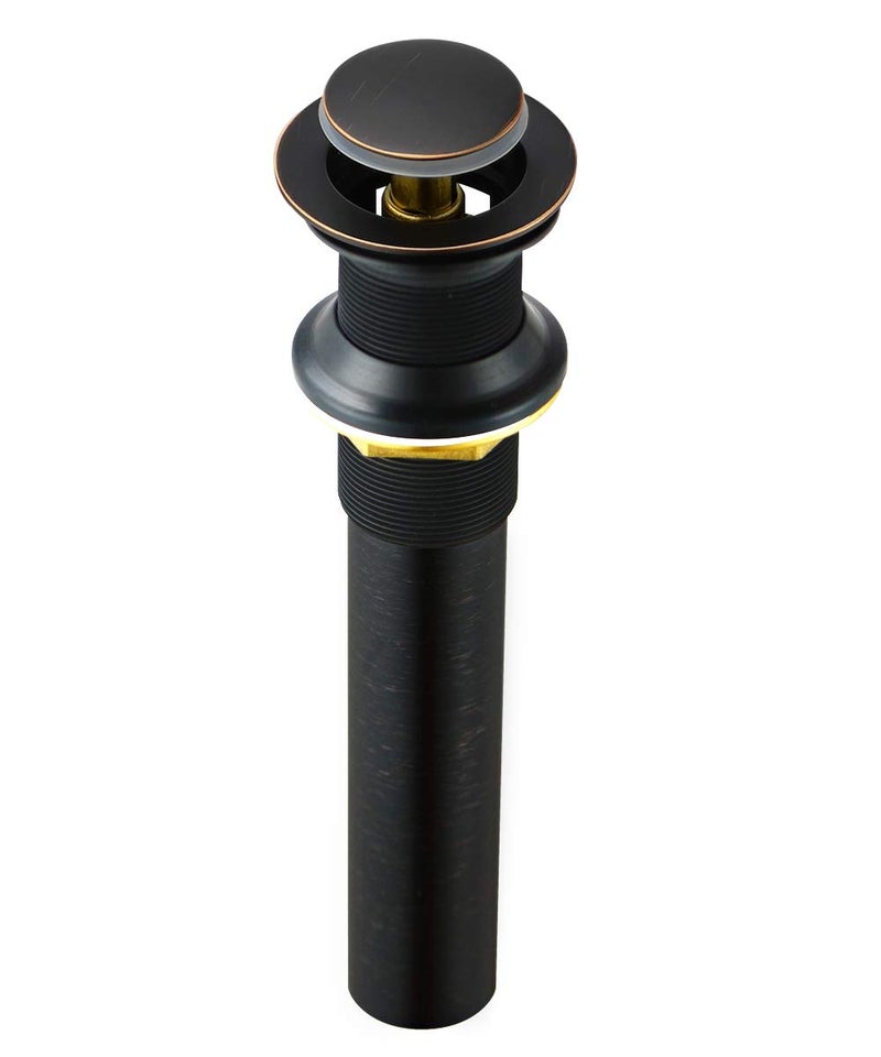 Purelux Pop up Drain Stopper for Bathroom Faucet Vanity or Vessel Sink Bathroom Drain Assembly No Overflow, Oil Rubbed Bronze - Image 1